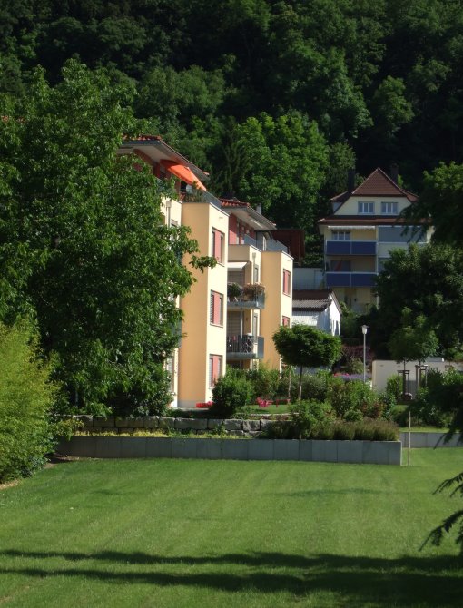 Blick auf die Wohnanlage vom Süden
